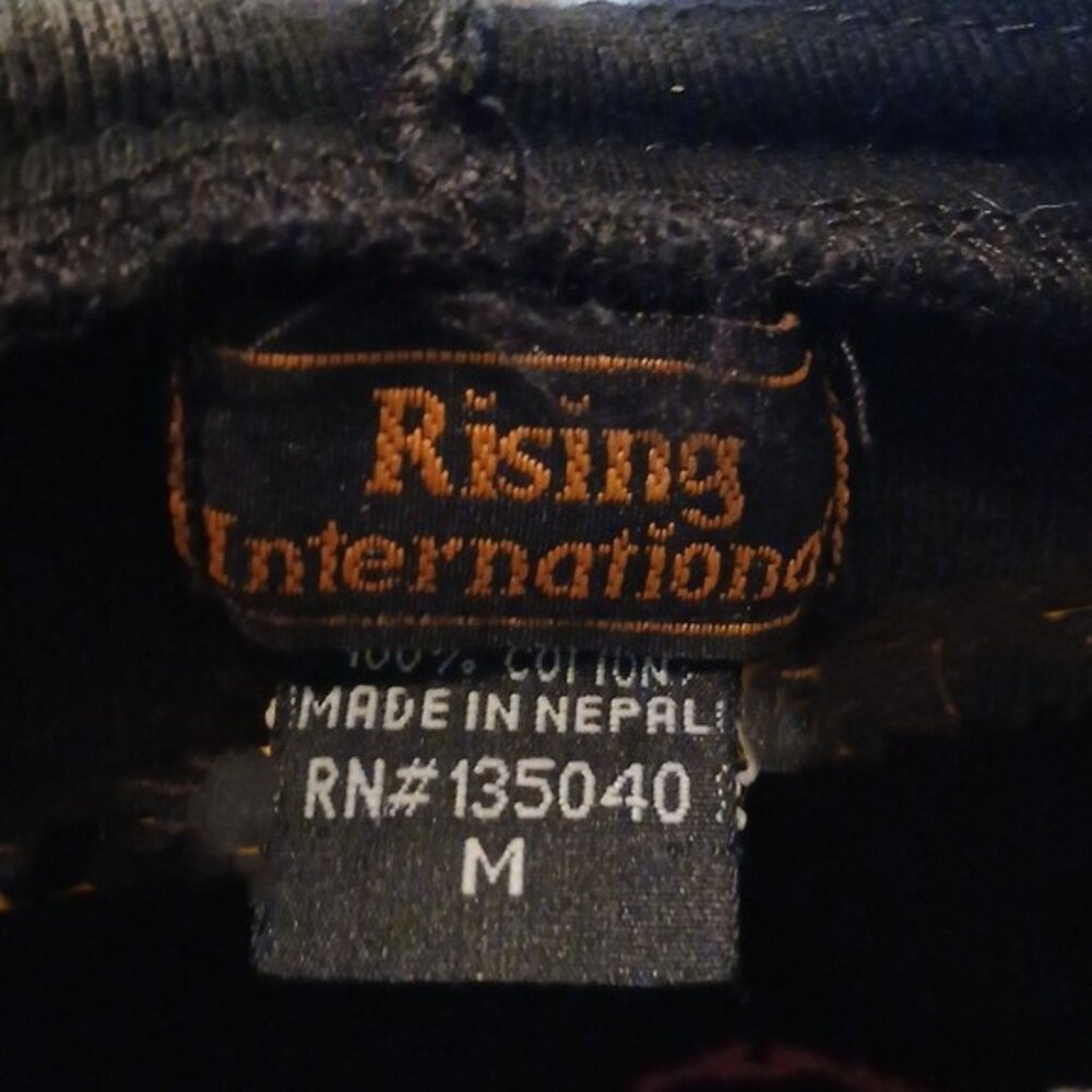 Women's Zippered Hoodie With Embroidery Work Size Medium EUC - Picture 6 of 7